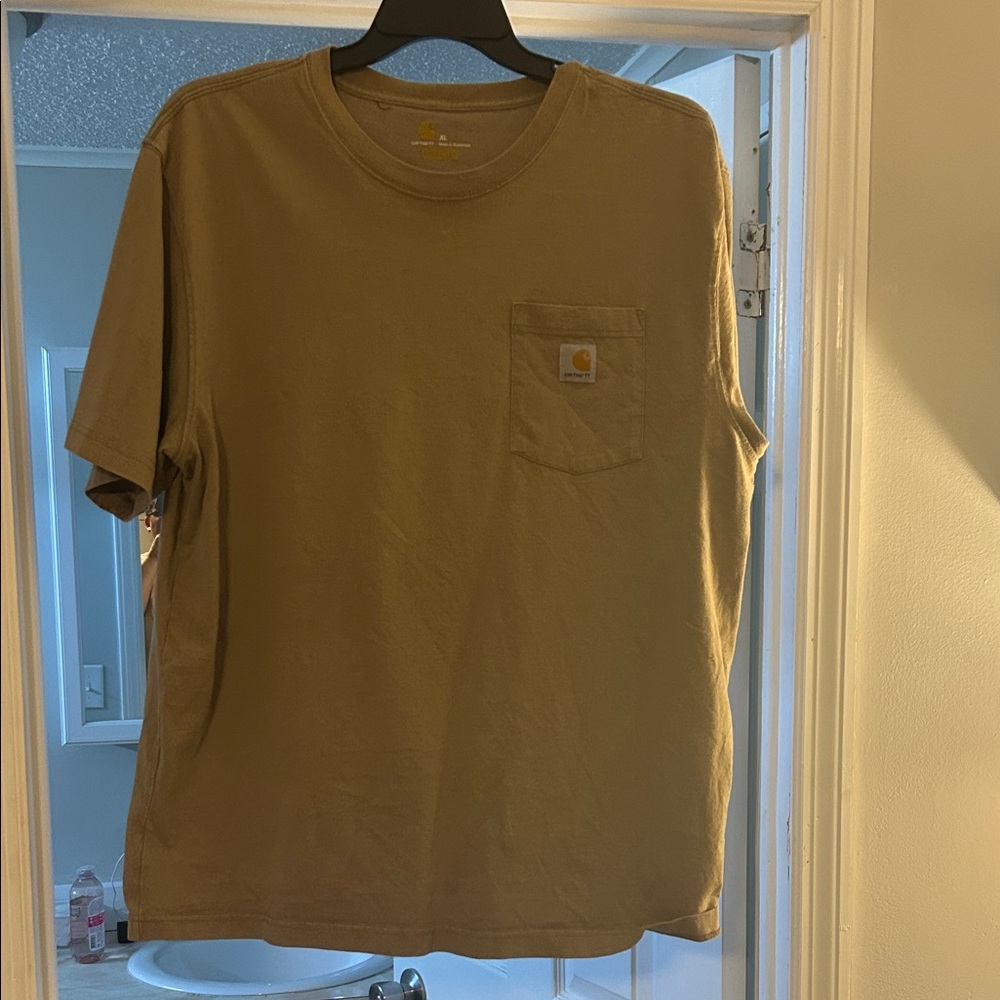 Carhartt Men's Brown Short Sleeve Pocket Tee
